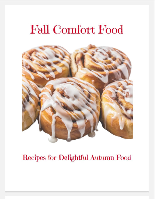 Fall Comfort Food Cookbook, Autumn Recipes Cooking Book, Printable Recipes for Instant Download